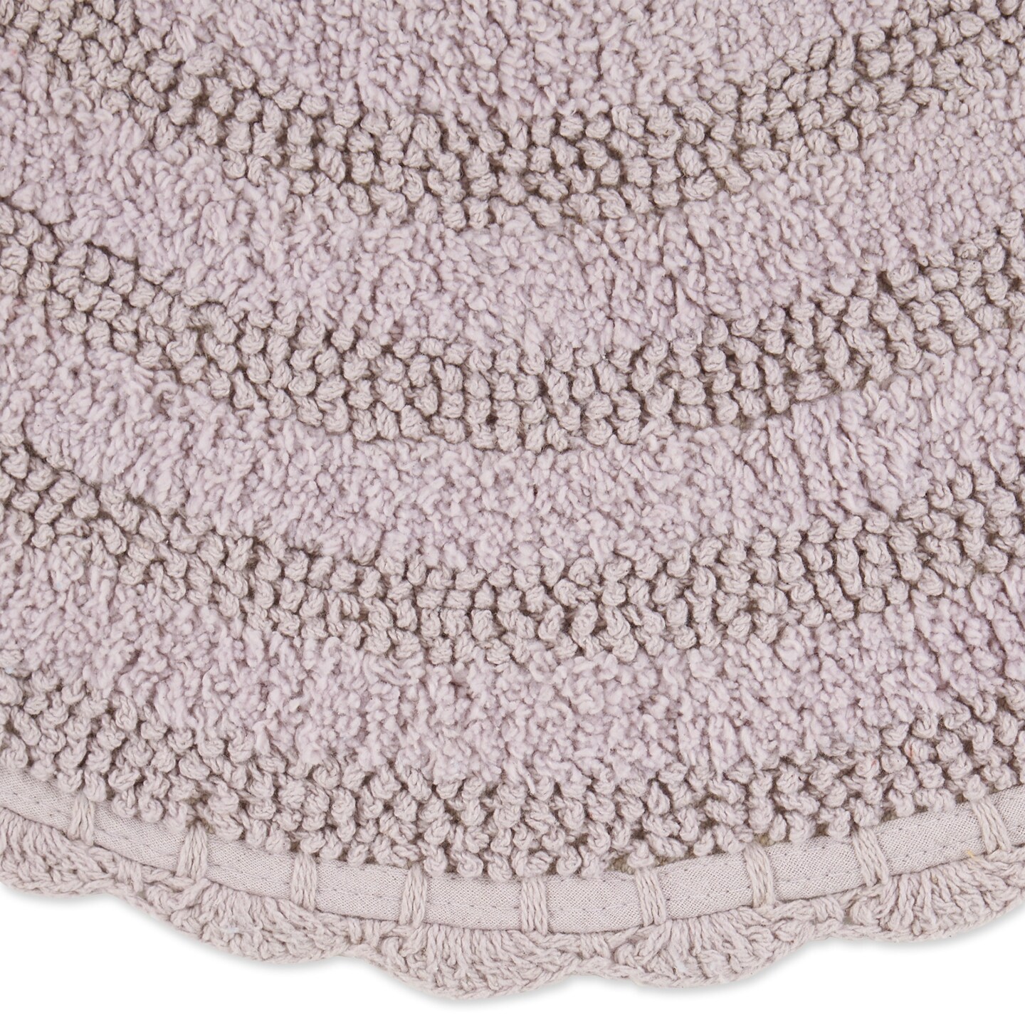 DII Dusty Lilac Round Crochet Bath Mat Michaels