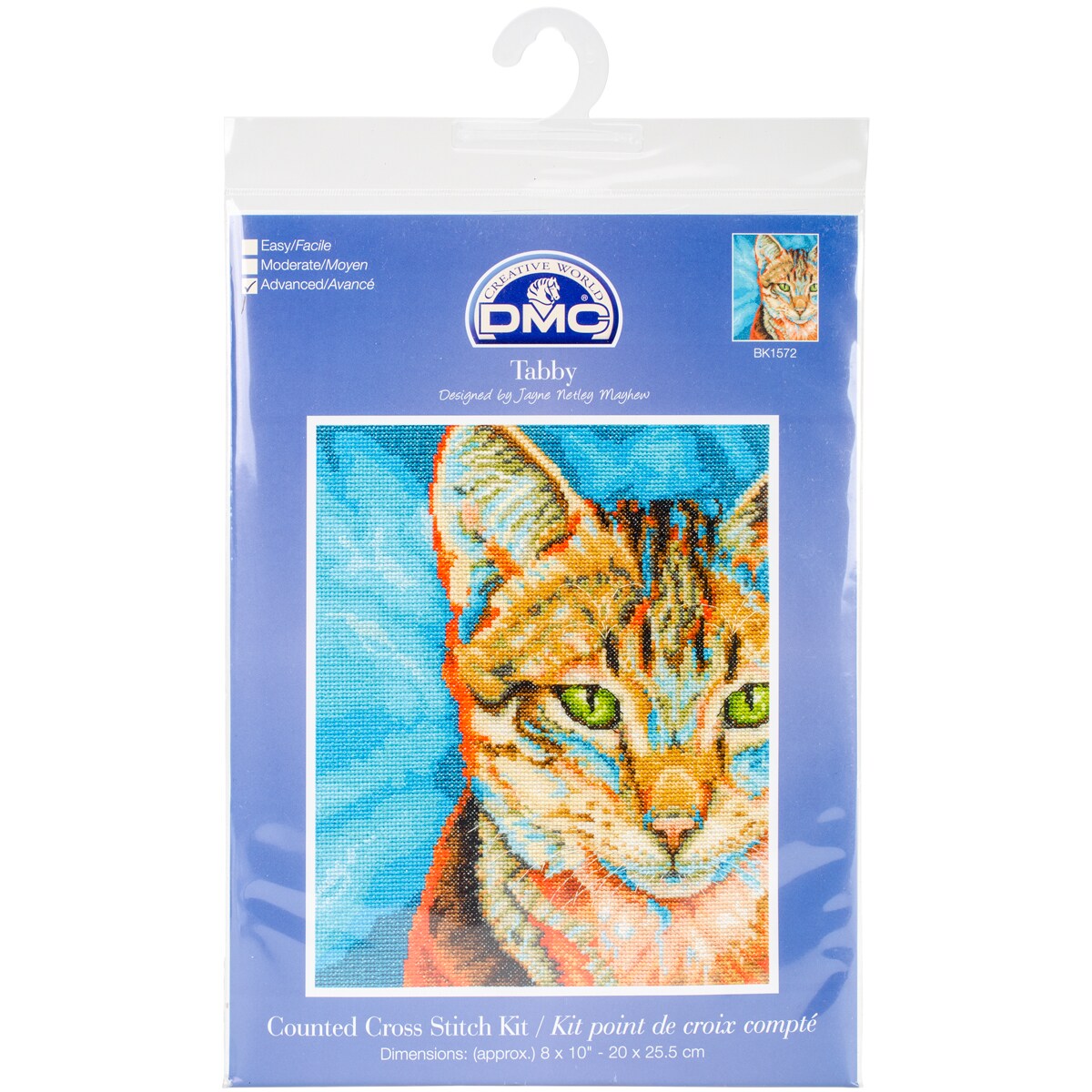 DMC Counted Cross Stitch Kit 8"X10"Tabby (14 Count) Stencils & Forms
