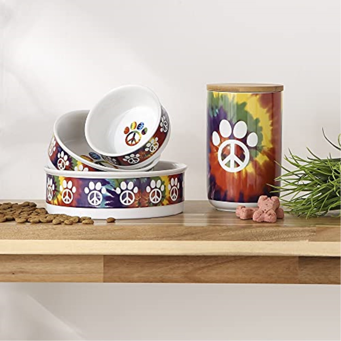 DII Peace Paw  Ceramic Treat Canister