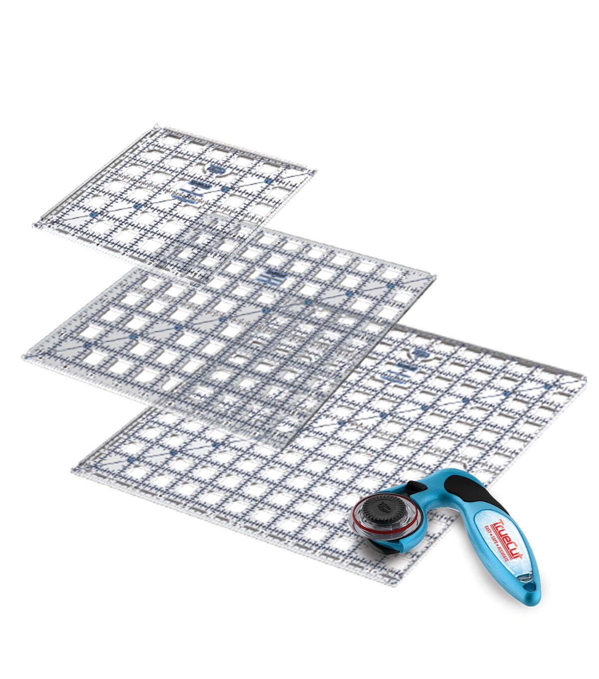 TrueCut Square Quilting Ruler Bundle with 45mm Rotary Cutter Michaels