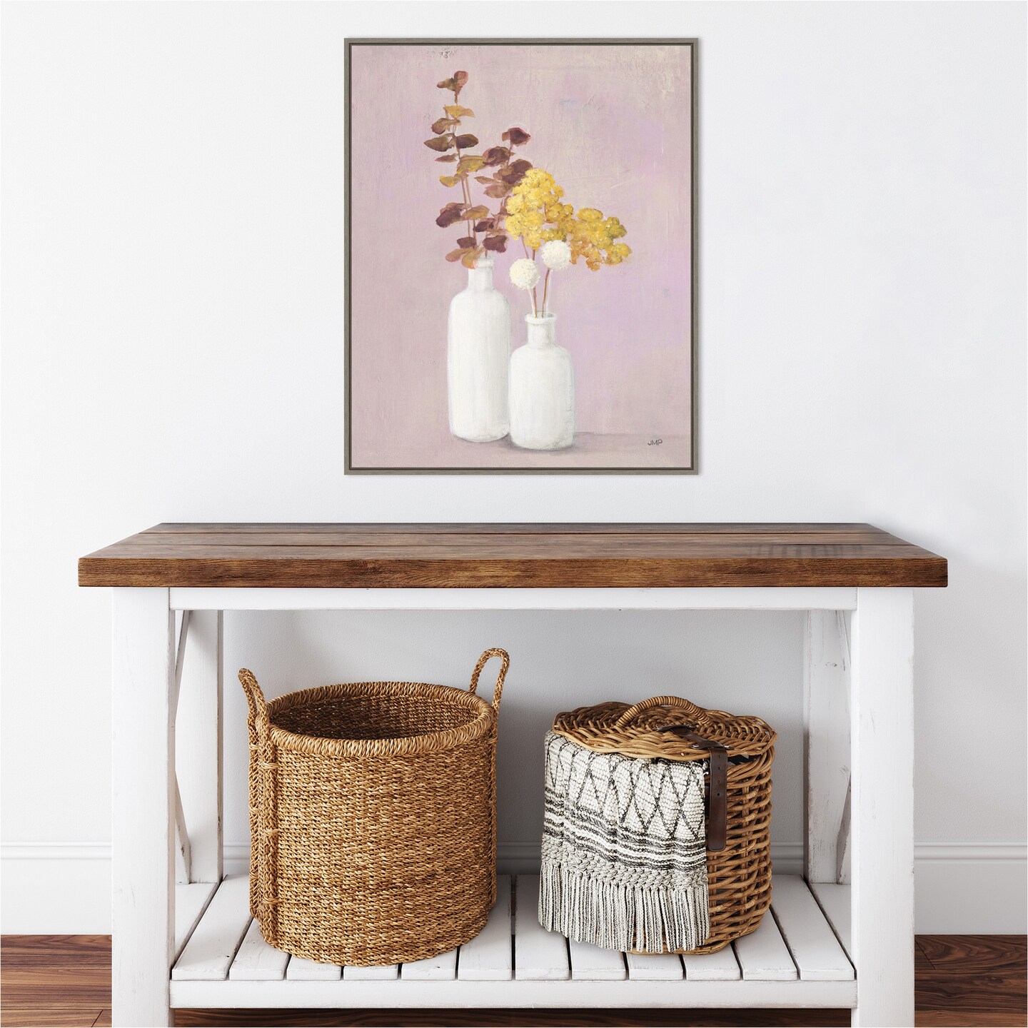 Autumn Greenhouse VI by Julia Purinton 23-in. W x 28-in. H. Canvas Wall Art Print Framed in Grey