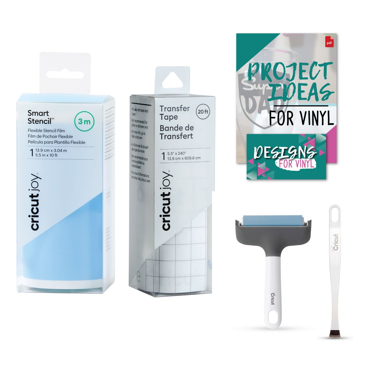 Cricut Joy Smart Stencil 10ft with Cricut Joy Transfer Tape 20ft and