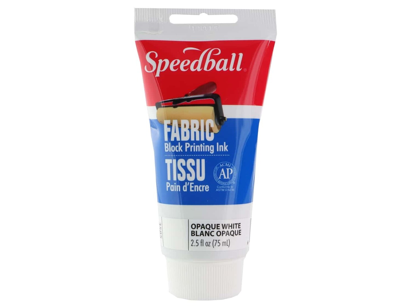 Speedball Fabric Block Printing Ink Opaque White 2 1/2 oz