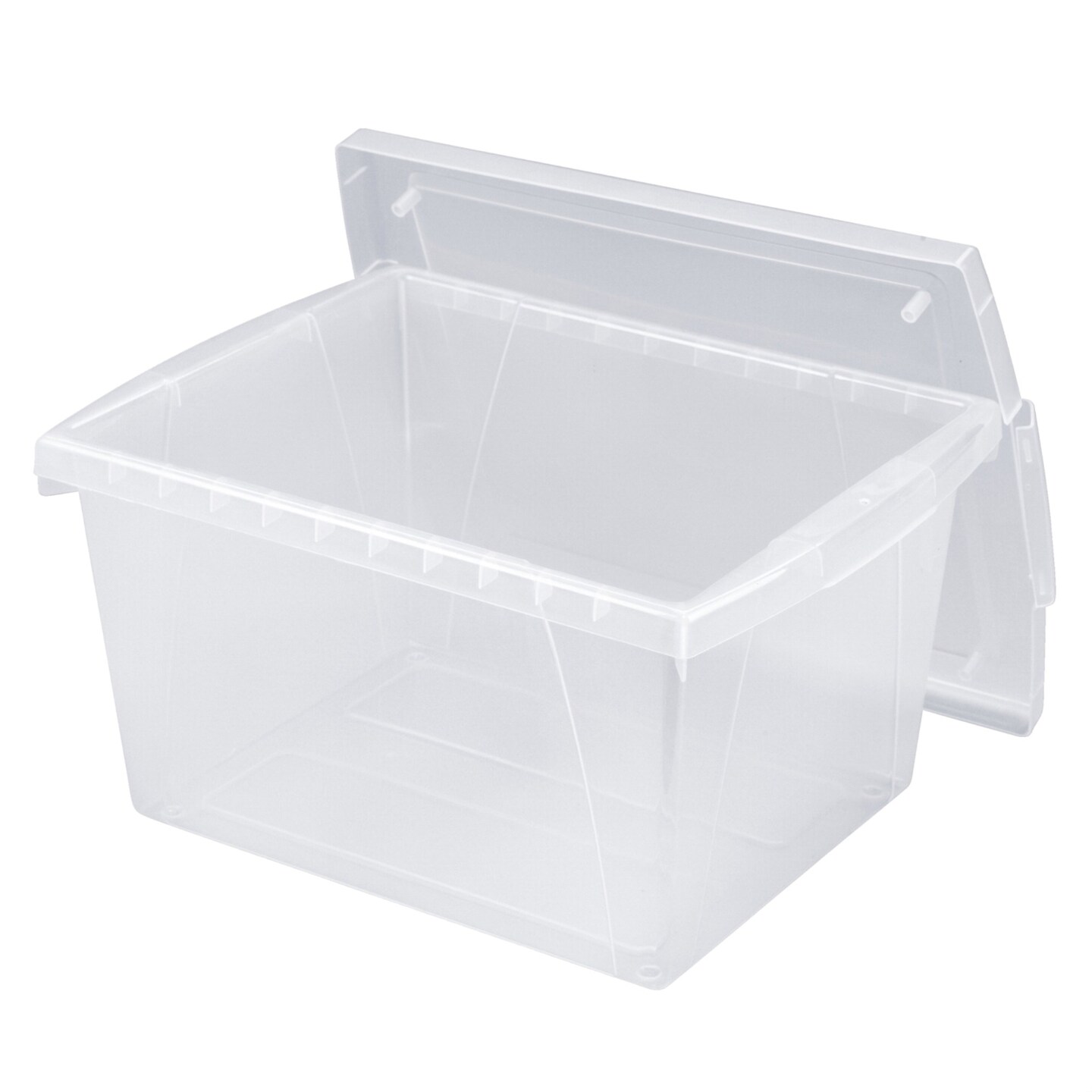 Storex Classroom Storage Bin with Lid, 4 Gallon, Translucent ...