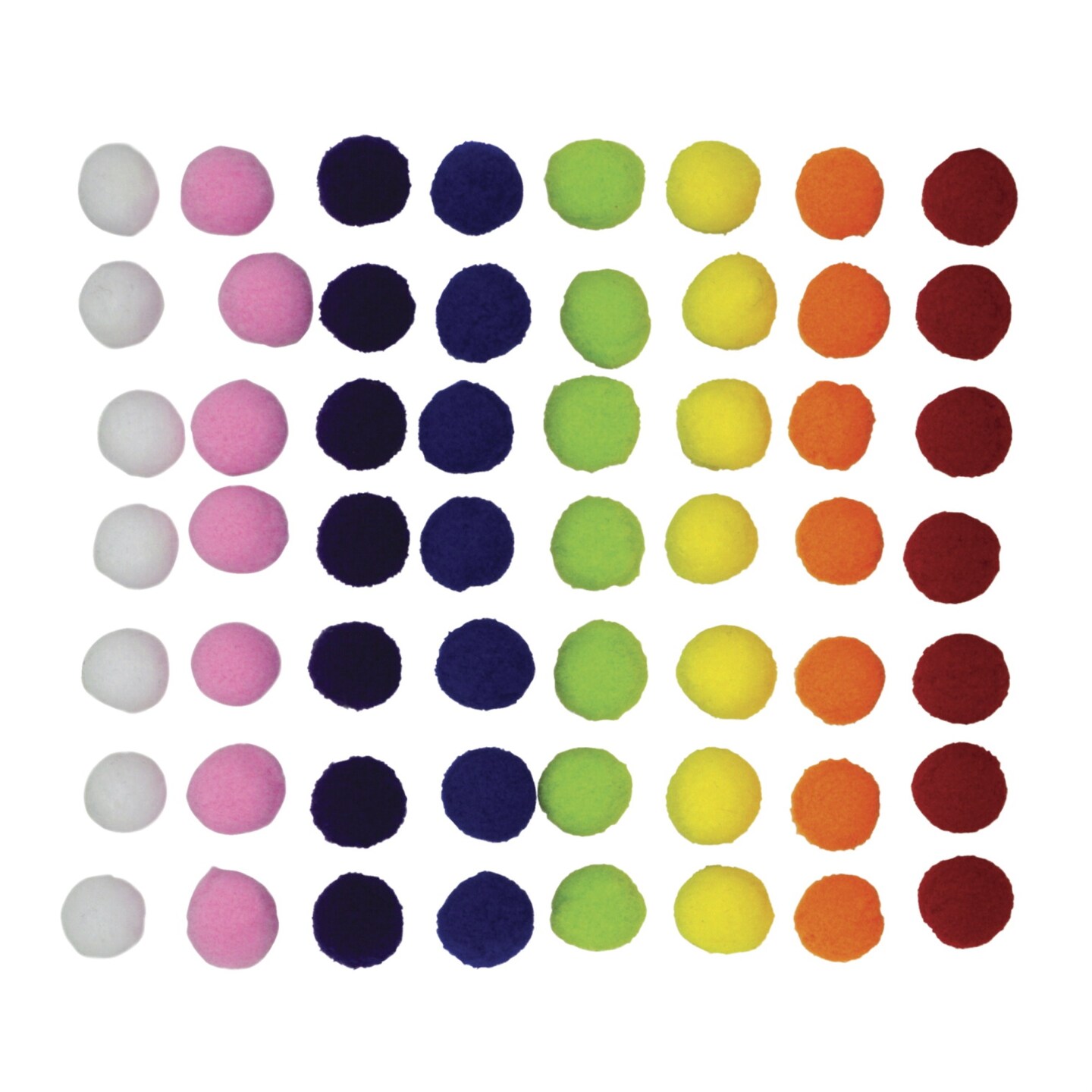 Creativity Street SelfAdhesive Poms, Assorted Colors, Set of 240