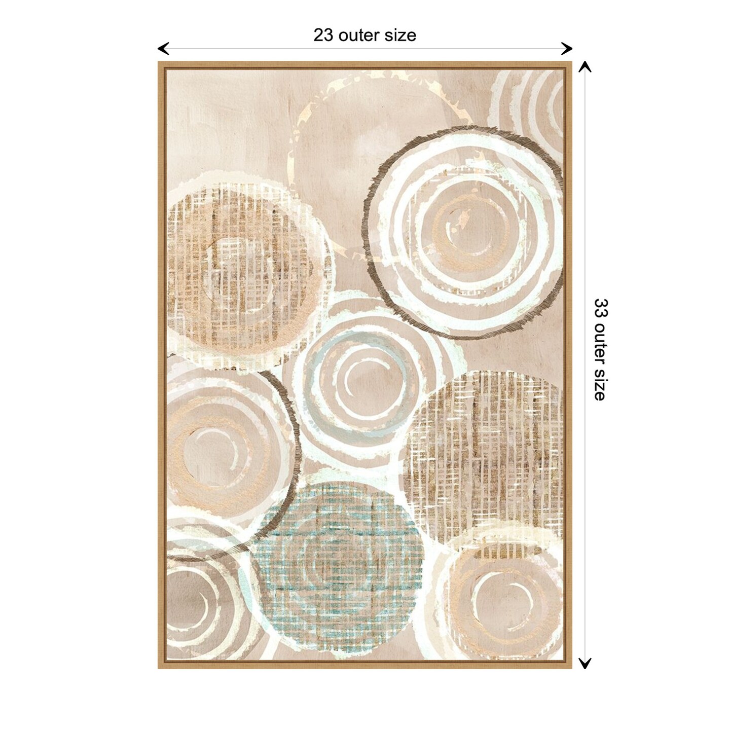 Neutral Woven Baskets II by Flora Kouta Canvas Wall Art Print Framed