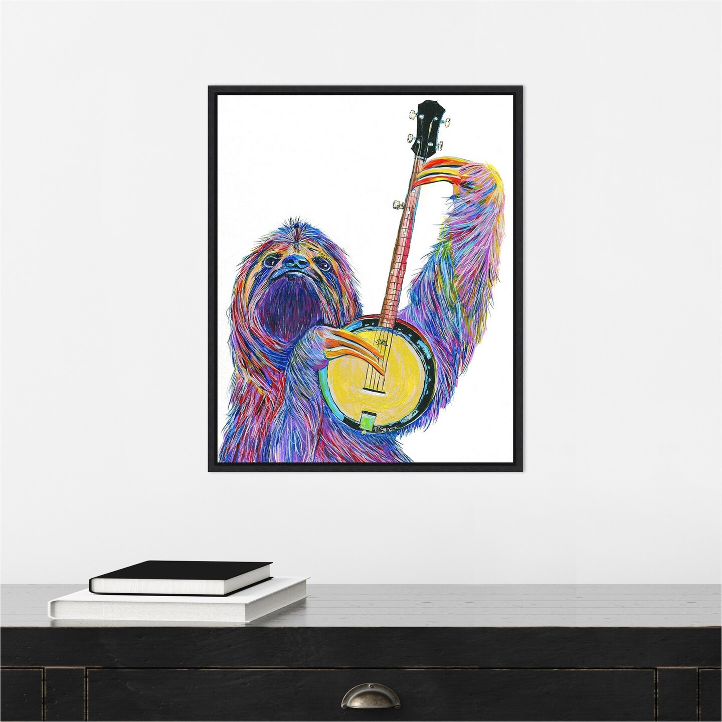 Slow Banjo by Melissa Symons Canvas Art Framed