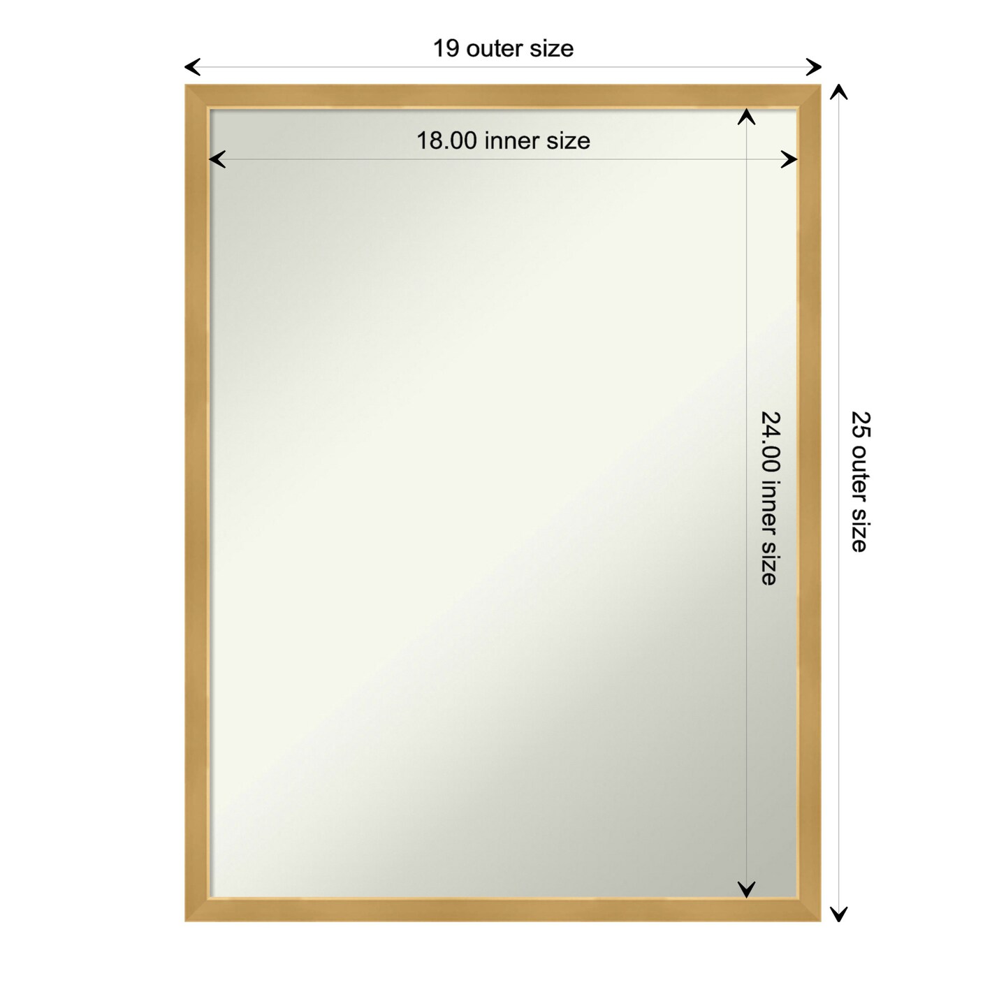 Amanti Art Non-Beveled Wood Wall Mirror, Svelte Clay Grey Frame