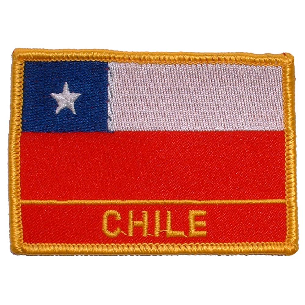 Chile Flag Patch 2 1/2&#x22; x 3 1/2&#x22;