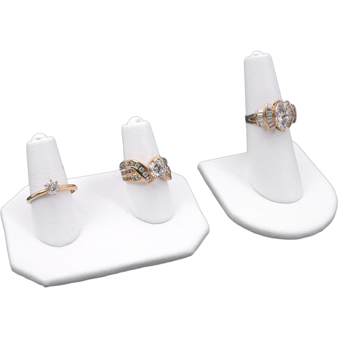 6 Piece Jewelers Ring Display Set - Mandrel, Gauge Single &#x26; Double Ring Displays