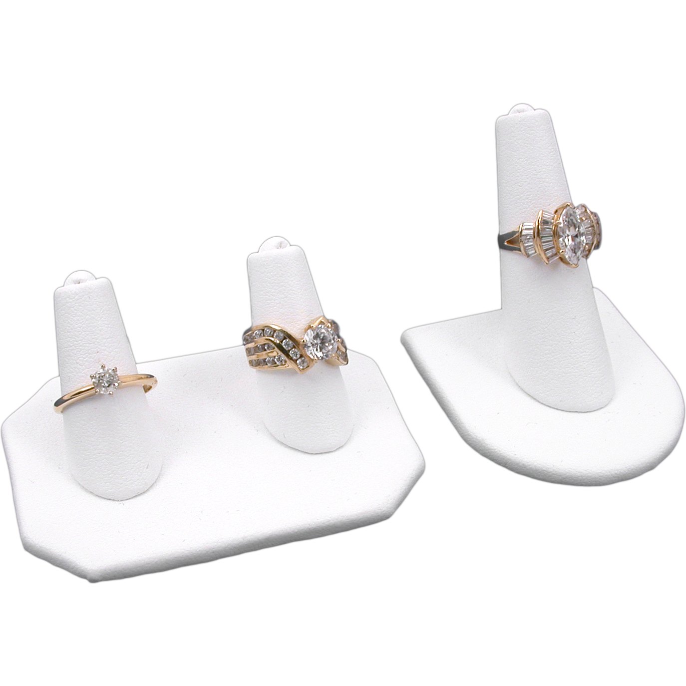 6 Piece Jewelers Ring Display Set - Mandrel, Gauge Single & Double Ring Displays
