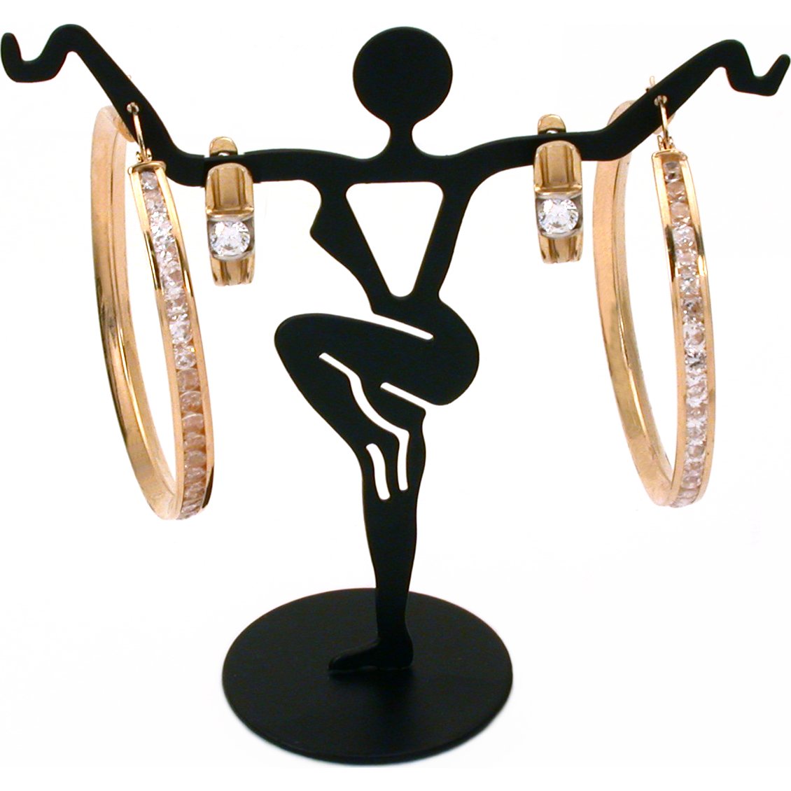 Glass Top Jewelry Earring Display Case Velvet Insert
