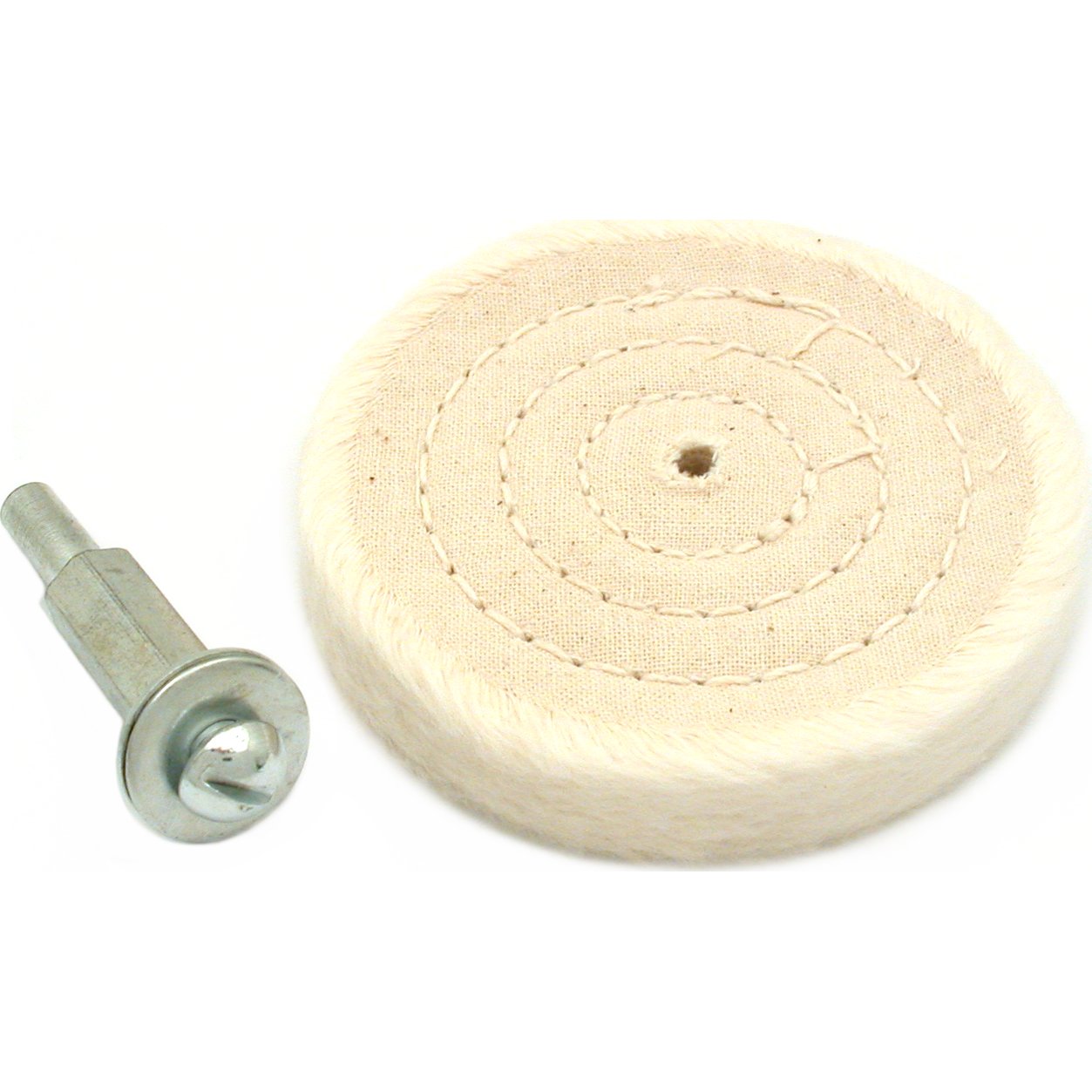 3" Cotton Buffing Wheel with Mandrel & Tripoli Abrasive Polishing Compound Buffing Jewelry