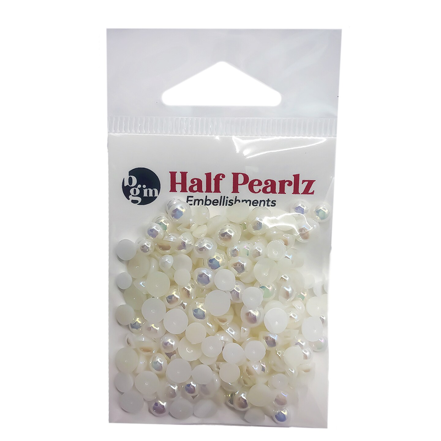 white flat back pearls
