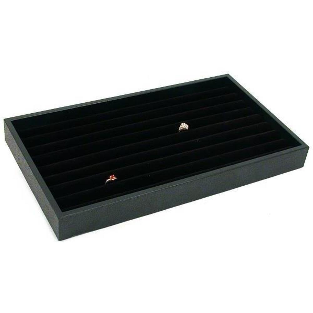 Black Velvet Ring Display Jewelry Showcase Counter Tray | Miscellaneous ...