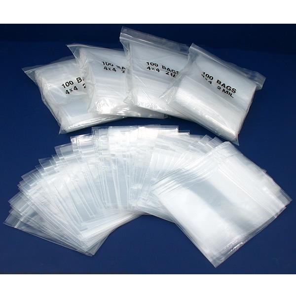 500 Zipper Poly Bag Resealable Plastic Baggies 4