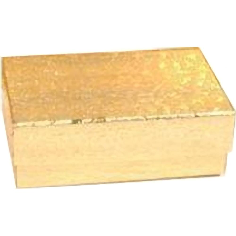 24 Gold Cotton Gift Boxes Chain &#x26; Pendant Displays 2 5/8&#x22;