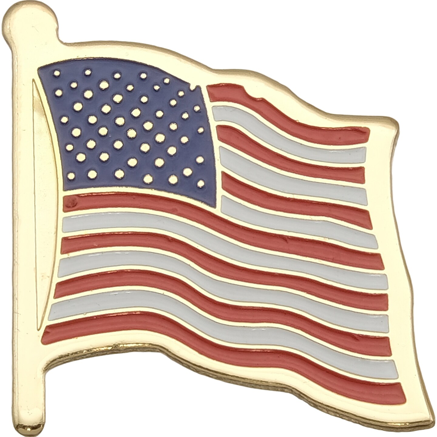USA Flag Lapel Pin Standard - Flag A-Series 3 with Longer Pole