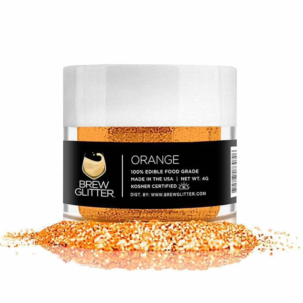 Orange Edible Glitter Dust for Drinks Brew Glitter® Glitter