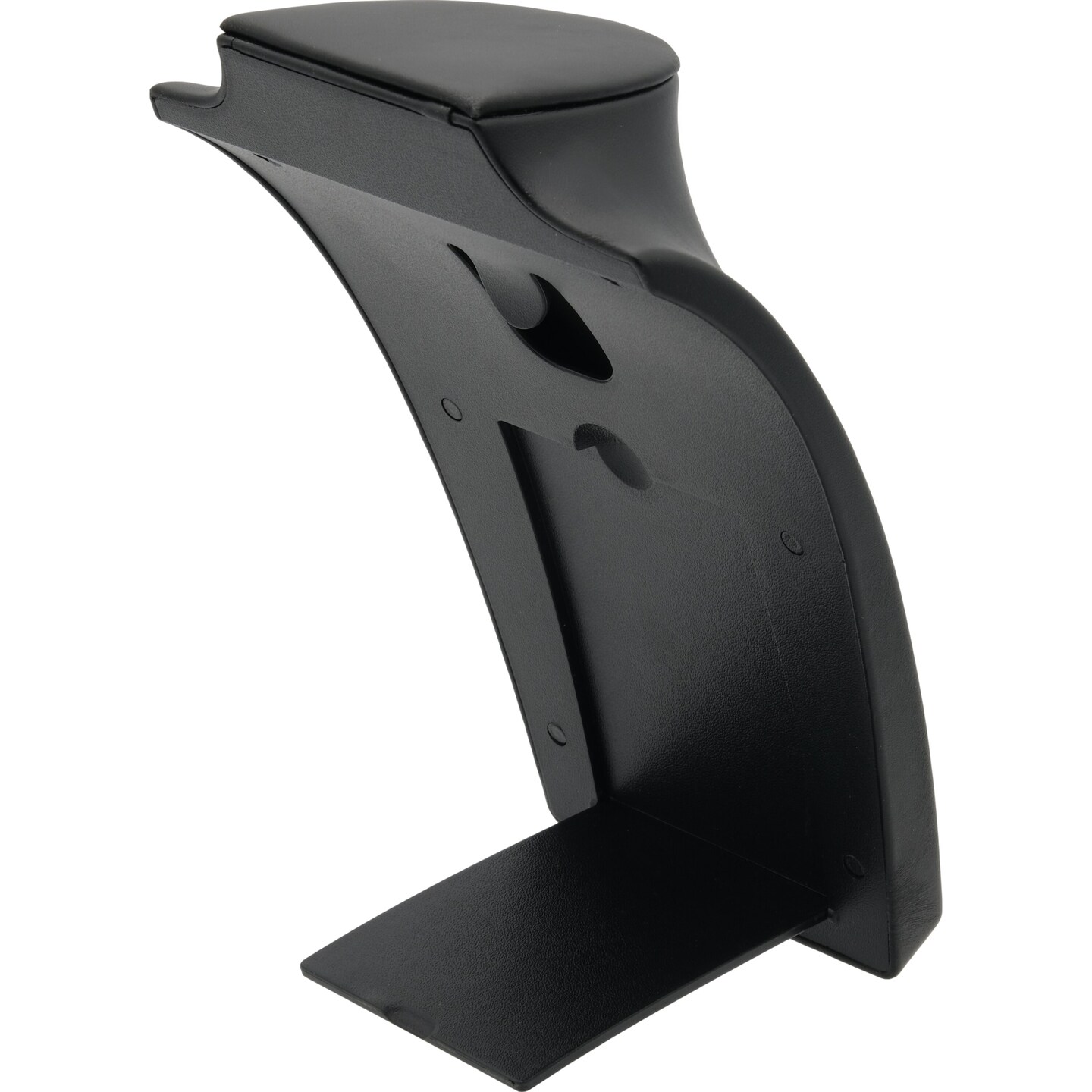 Black Leather Bust with Retractable Stand Jewelry Display 8 1/4" Tall Pack of 6