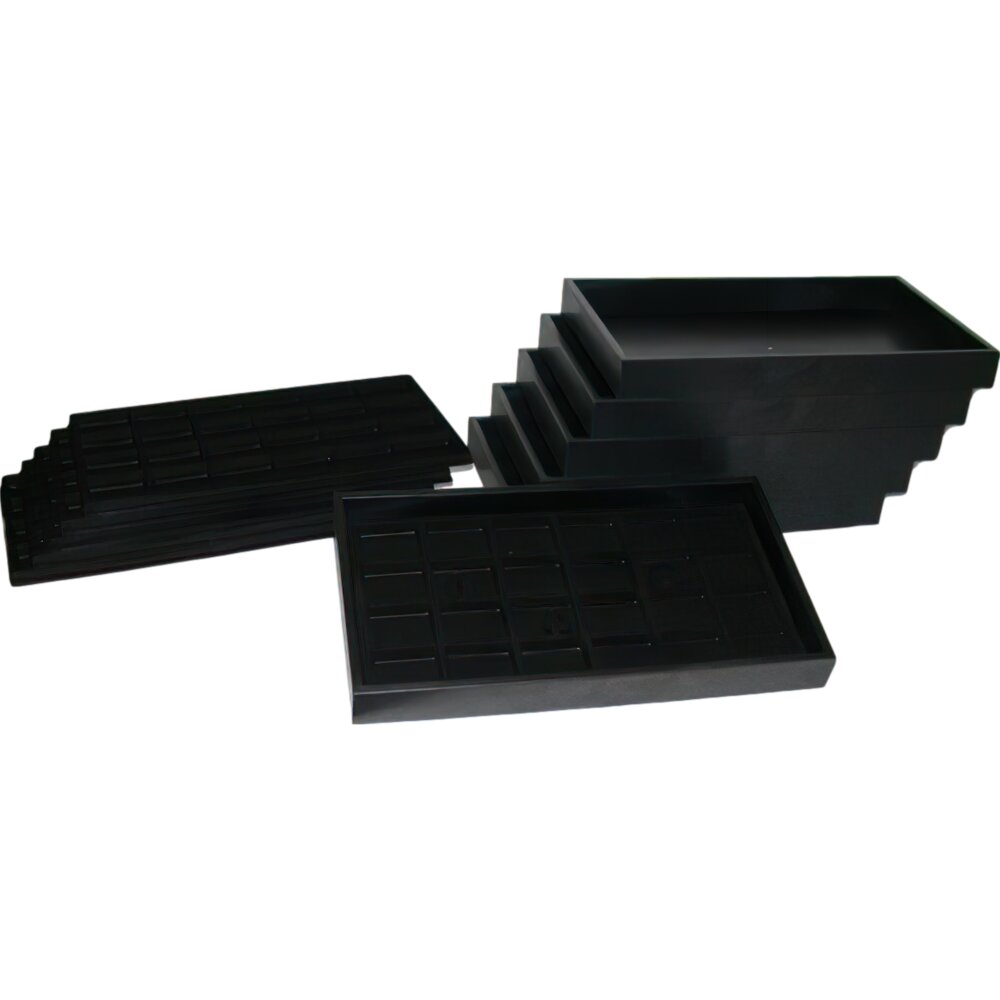 144 Slot Jewelry Display Insert &#x26; 6 Black Trays