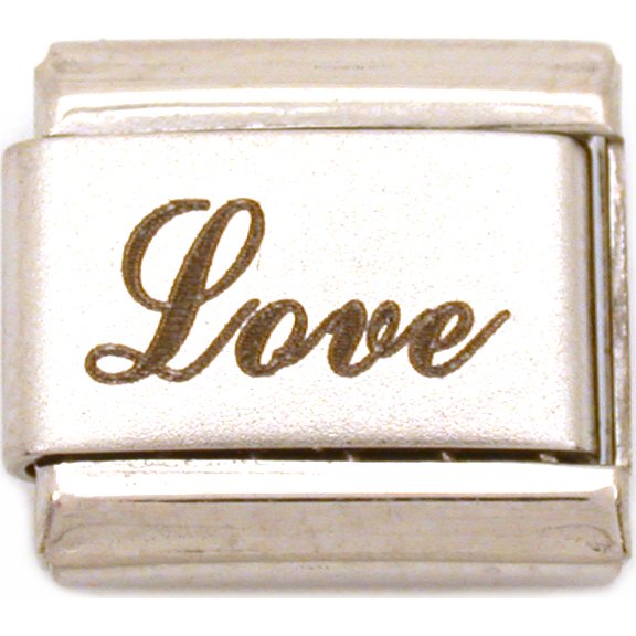 Love Italian Charm Laser  Romance  9mm