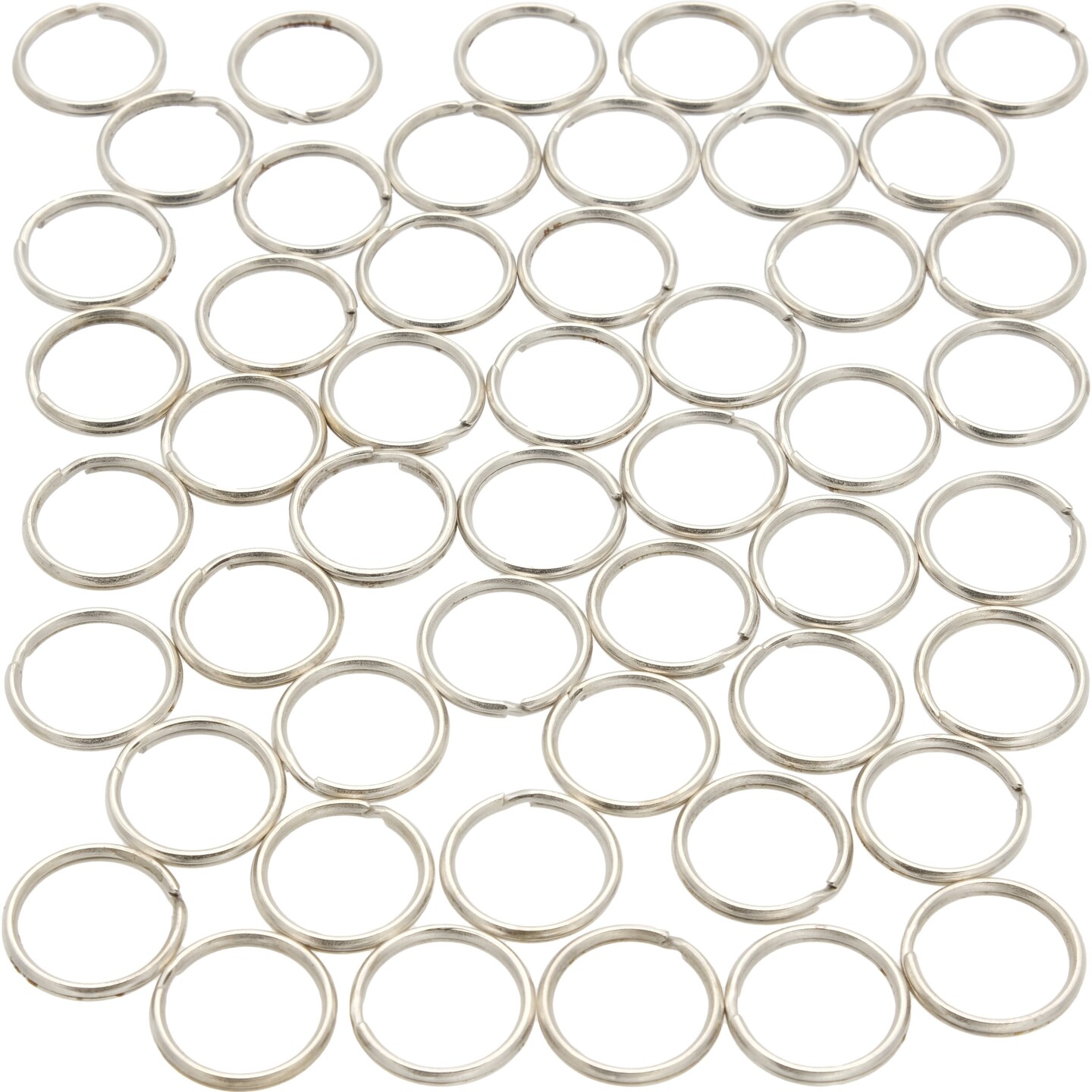 Steel Split Rings 20mm Jewelers Clasp Charm Links Connection Parts 50Pcs