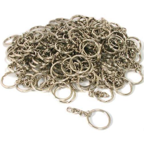 144 Key Chain Craft Wallet Nickel Plated Findings 28mm New Michaels