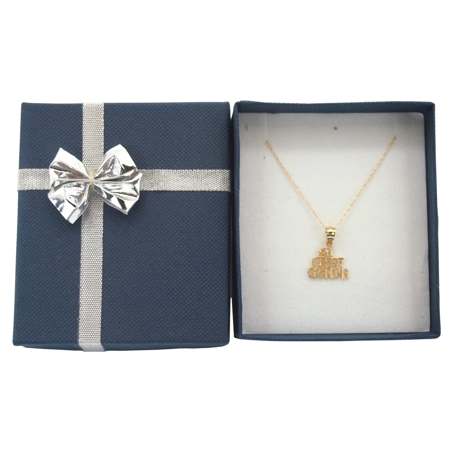 Retailer Solid 14K Yellow Gold #1 Grandma Diamond Cut Pendant