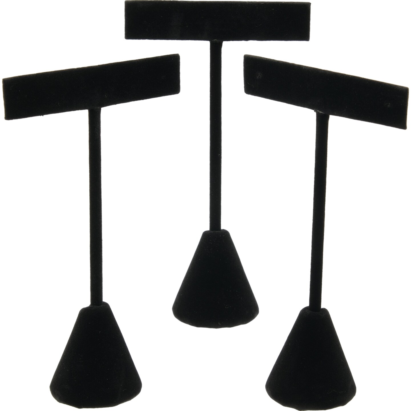 3 Earring T Stand Black Velvet Showcase Display 4.75&#x22;