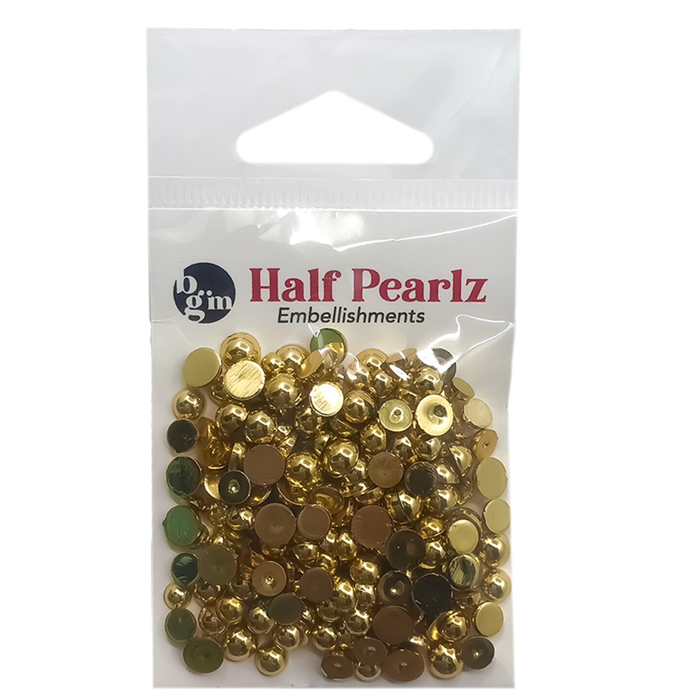 Buttons Galore Flat Back Half Pearls in AB Finish - Multiple Color Assortments - 36 Grams