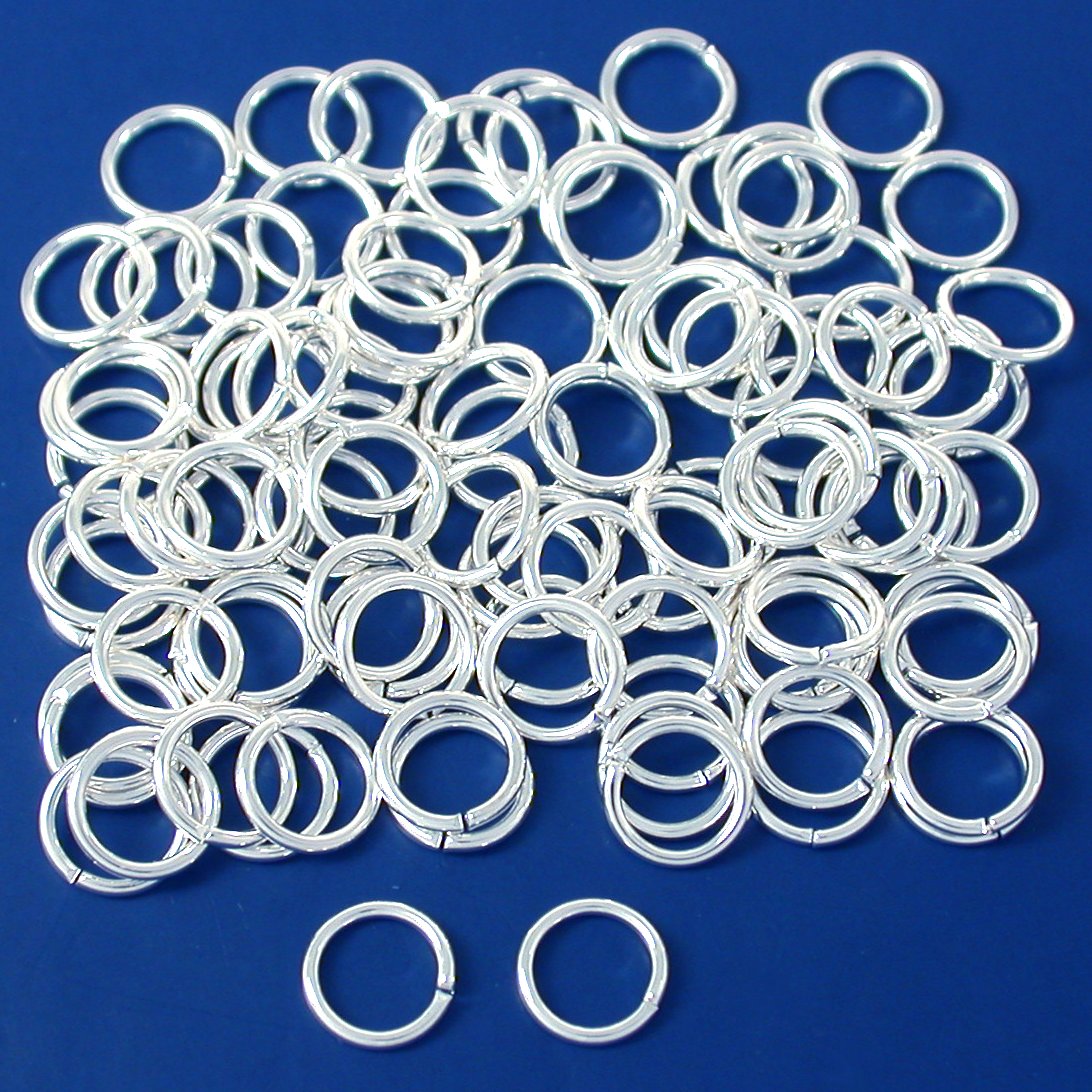100 Silver Plated Open Jump Rings Connectors 18 Gauge 8mm Michaels