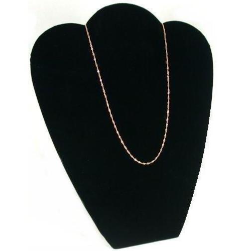 Black Velvet Padded Necklace Pendant Bust Showcase Display 10 7/8"