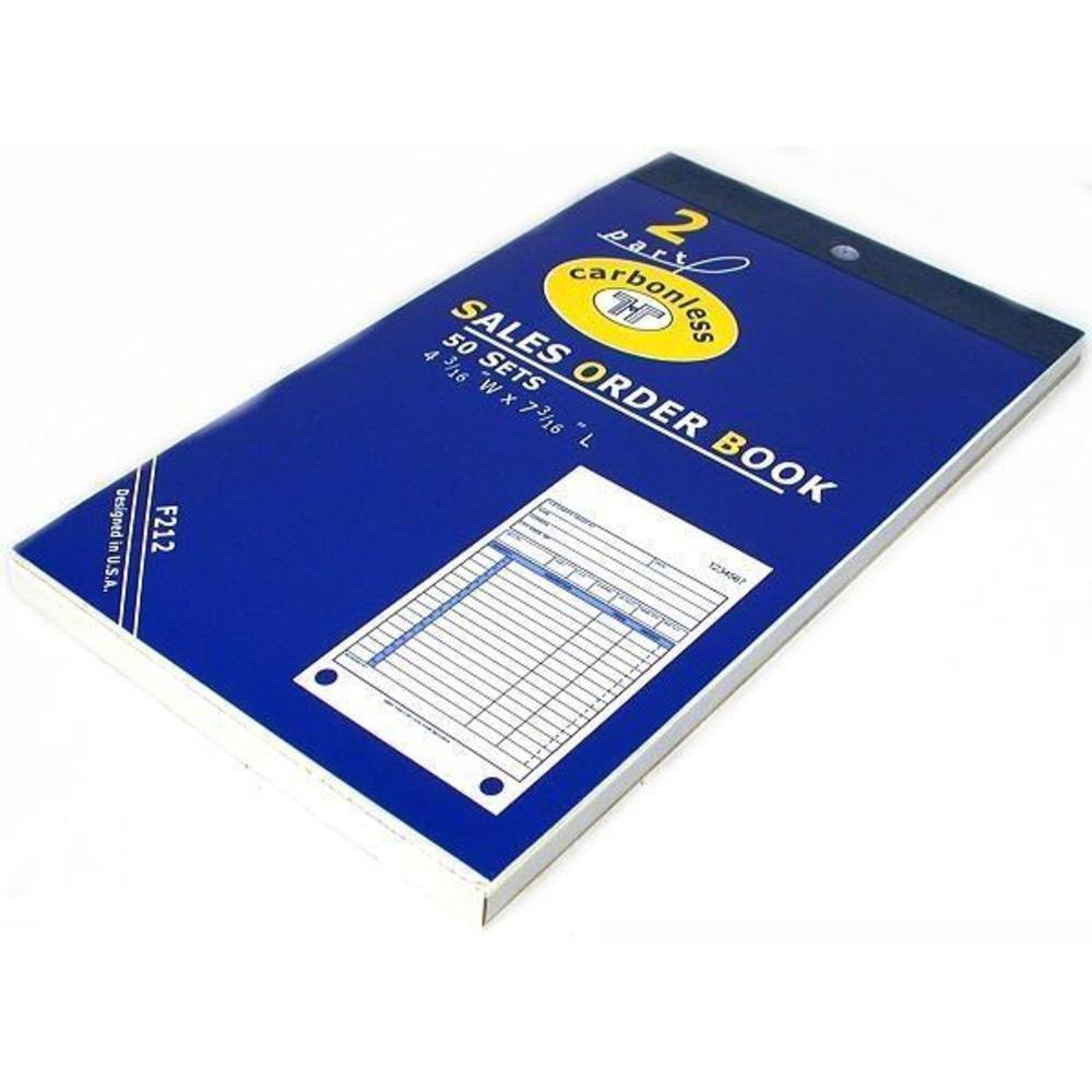 3 Sales Order Receipt Book Carbonless Record Sheet Forms 4 3/16&#x22; x 7 3/16&#x22;