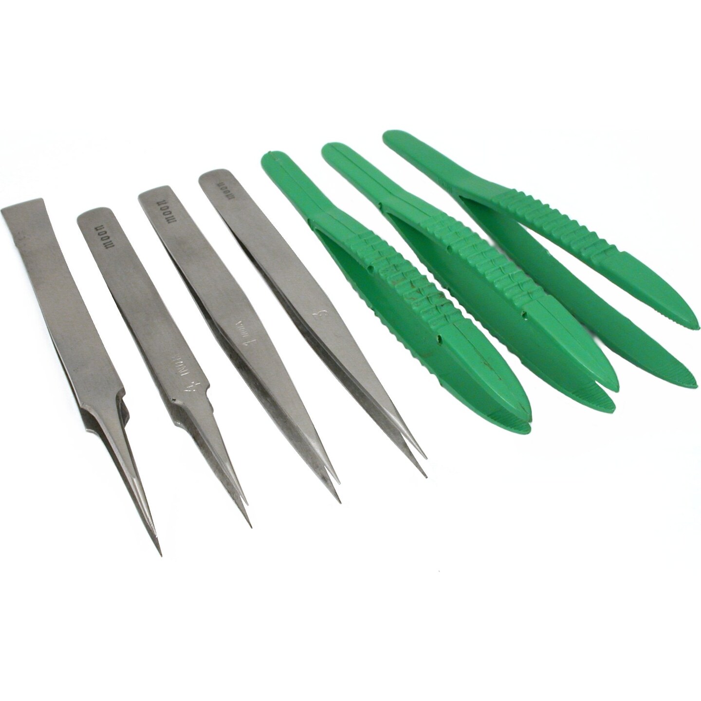 7 Jewellers Tweezers Crafts Modeling Stamps Jeweler Set