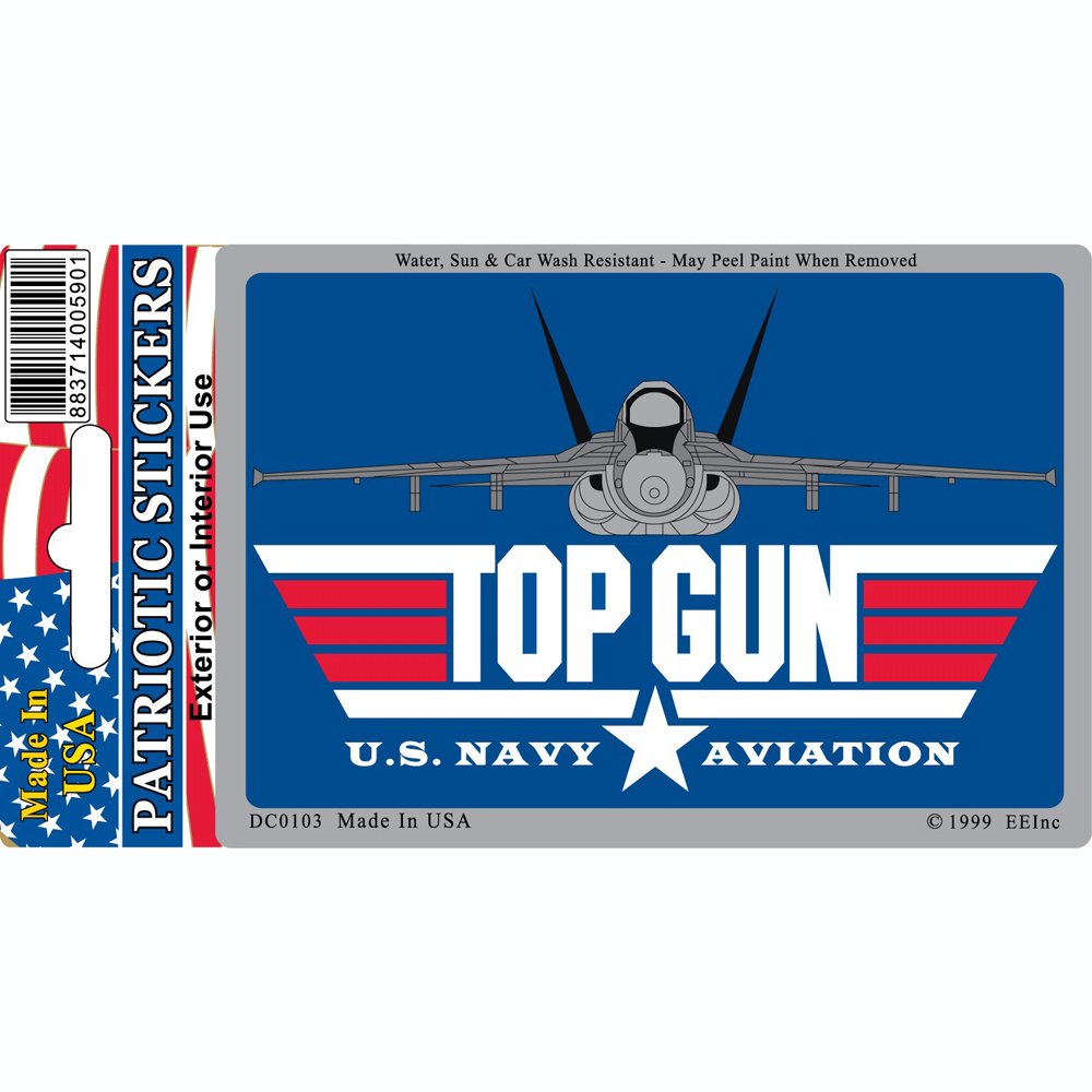 U.S. Navy Top Gun Sticker 2-3/4&#x22;X4&#x22;