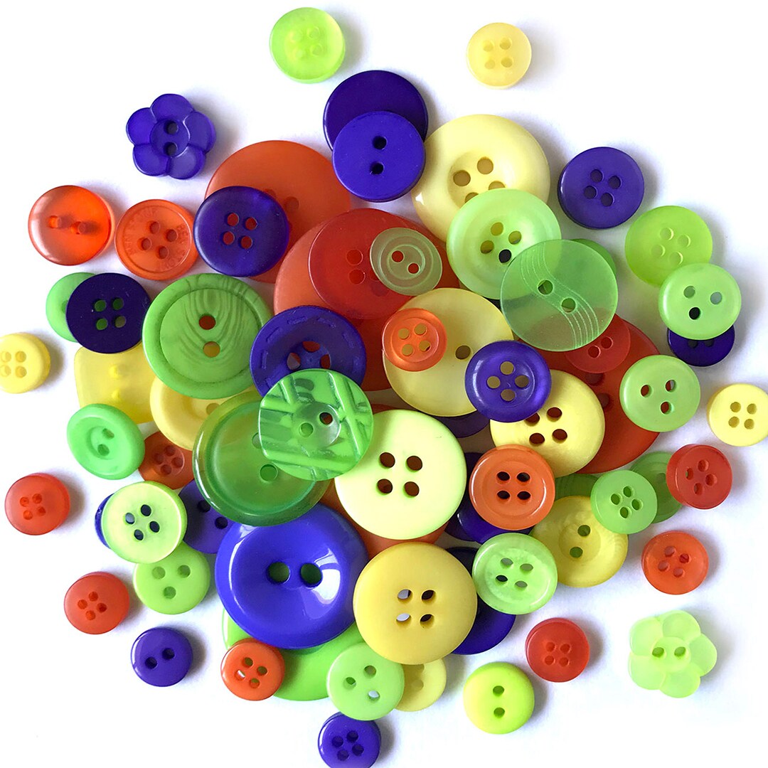 Buttons Galore and More Sewing &#x26; Craft Buttons - Colorful Round Buttons for DIY Projects