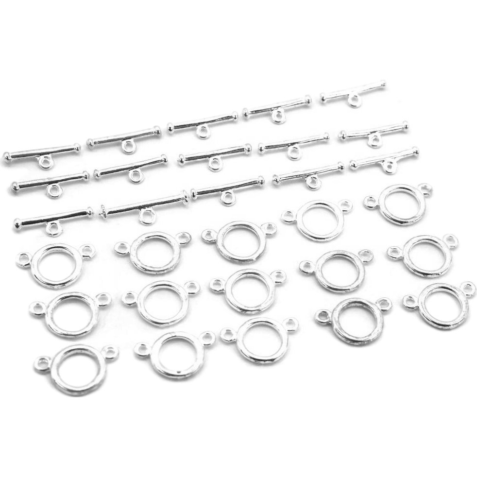 2 Strand Toggle Clasp Silver Plated 11.5mm Approx 15