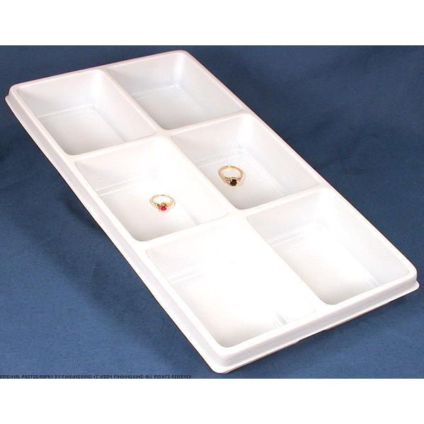 6 Slot Travel Tray Display White Pocket Watch Bracelet