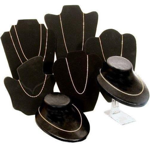 7 Black Chain Display Stand Necklace Showcase Fixtures