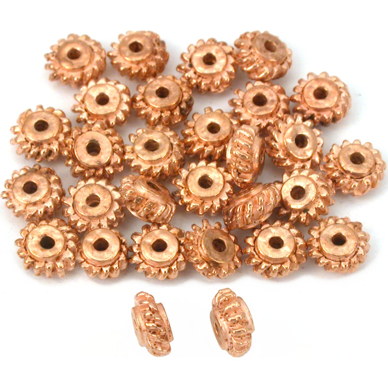 Bali Spacer Beads Copper Plated Beading 7mm Approx 30