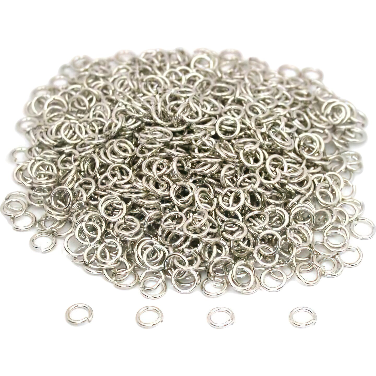 1000 Jump Rings White Chain Necklace Connector 19 Gauge