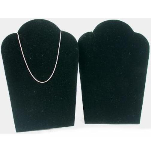 2 Black Velvet Padded Necklace Pendant Display Bust Easels 3 3/4&#x22; x 5 1/4&#x22;