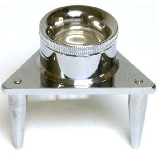 Triangular Chrome Plated Brass Tripod Magnifier With 10X Power