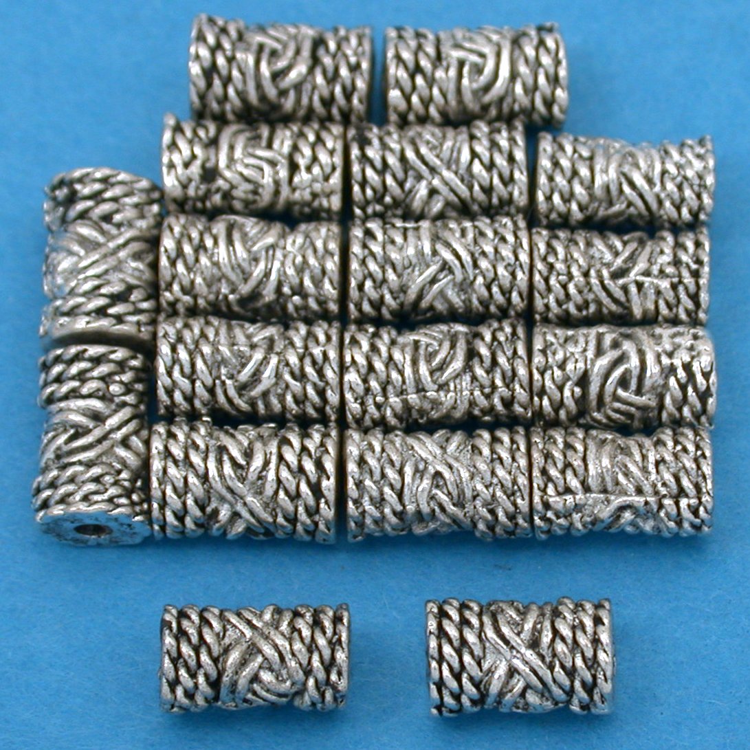 15g Rope Bali Tube Bead Antq Silver Plt 8.5mm Approx 15 | Michaels