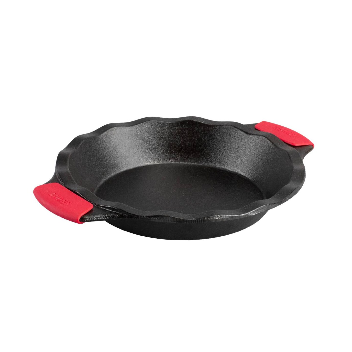 Lodge Cast Iron Crimped Pie Pan Seasoned Dual Handles with Grips 9 inch ...