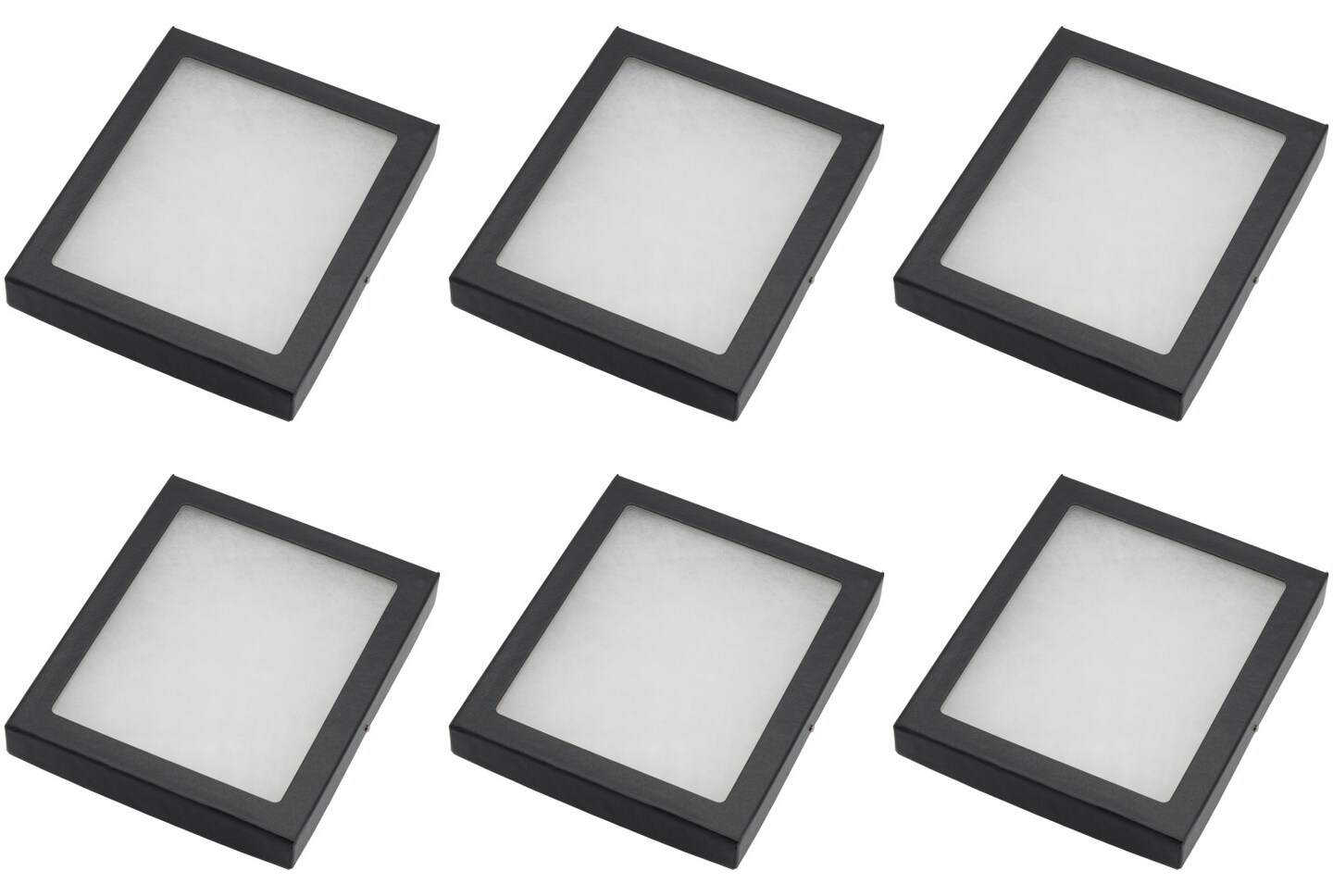 Display Cases Specimen Mount Frame Case with Glass Top 6" x 5" x 3/4" Pack of 6