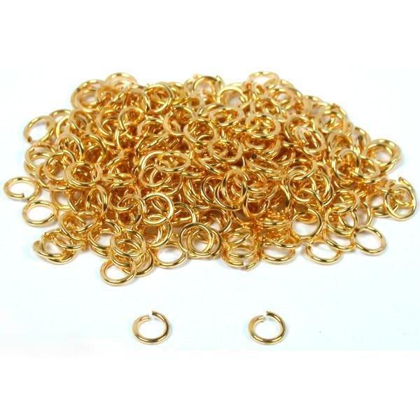 300 Gold Plated Jump Rings Chains Parts Connectors 6mm