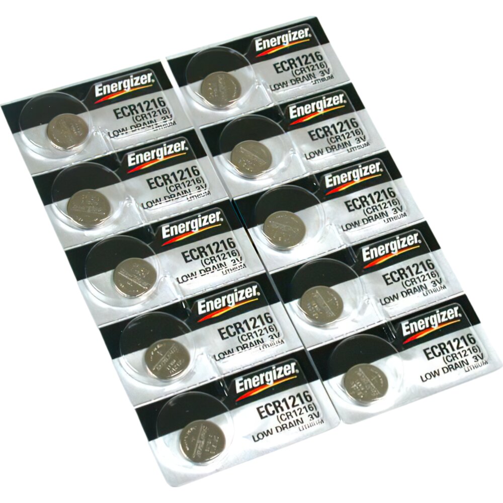 10 CR1216 Energizer Lithium Watch Batteries