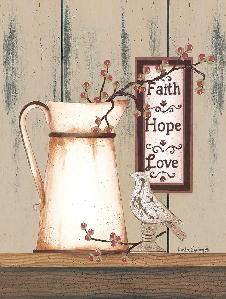 Faith Hope Love Poster Print by Linda Spivey - Item # VARPDXLS1753